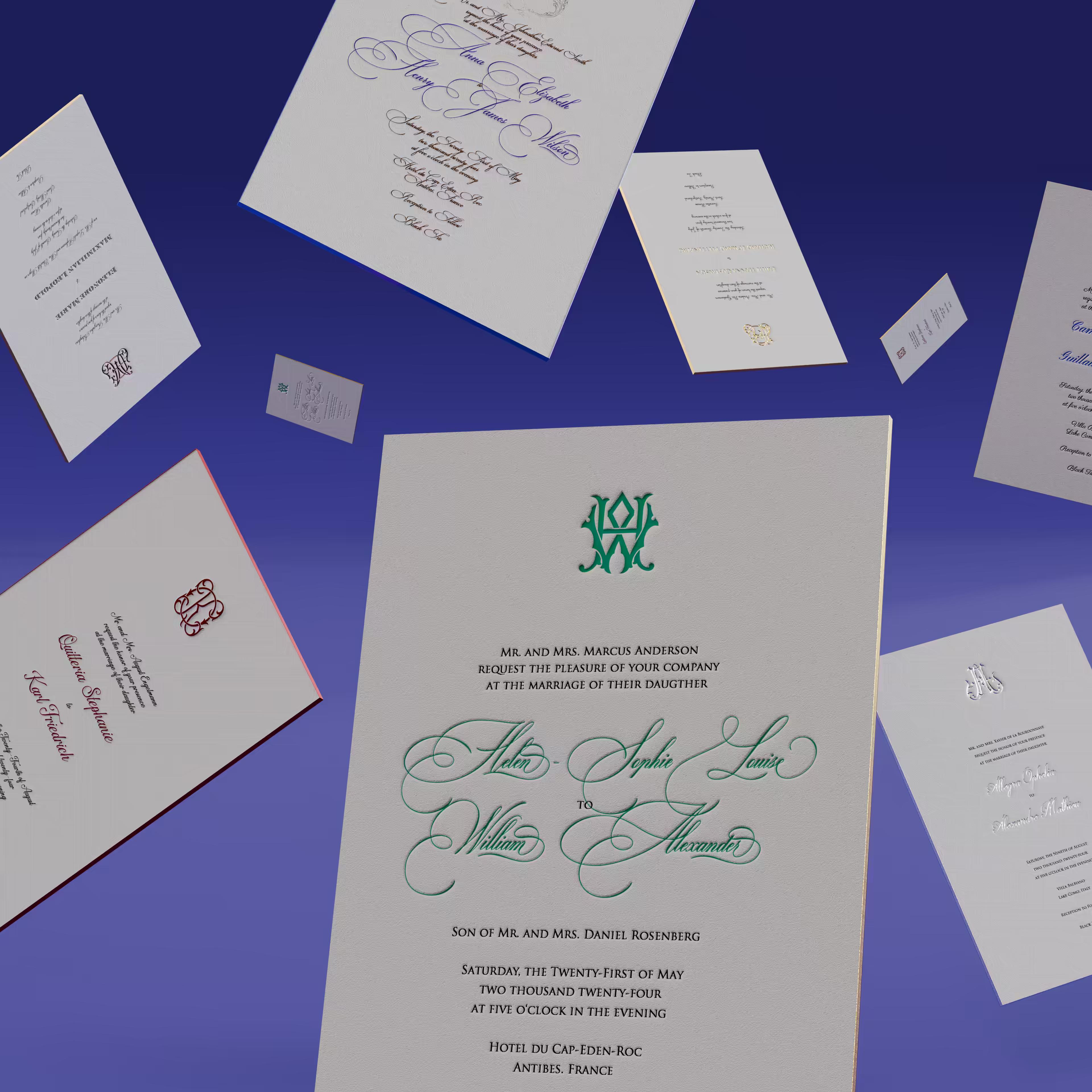 Showcasing vibrant digital printing on wedding invitation, highlighting modern designs and vivid colors.